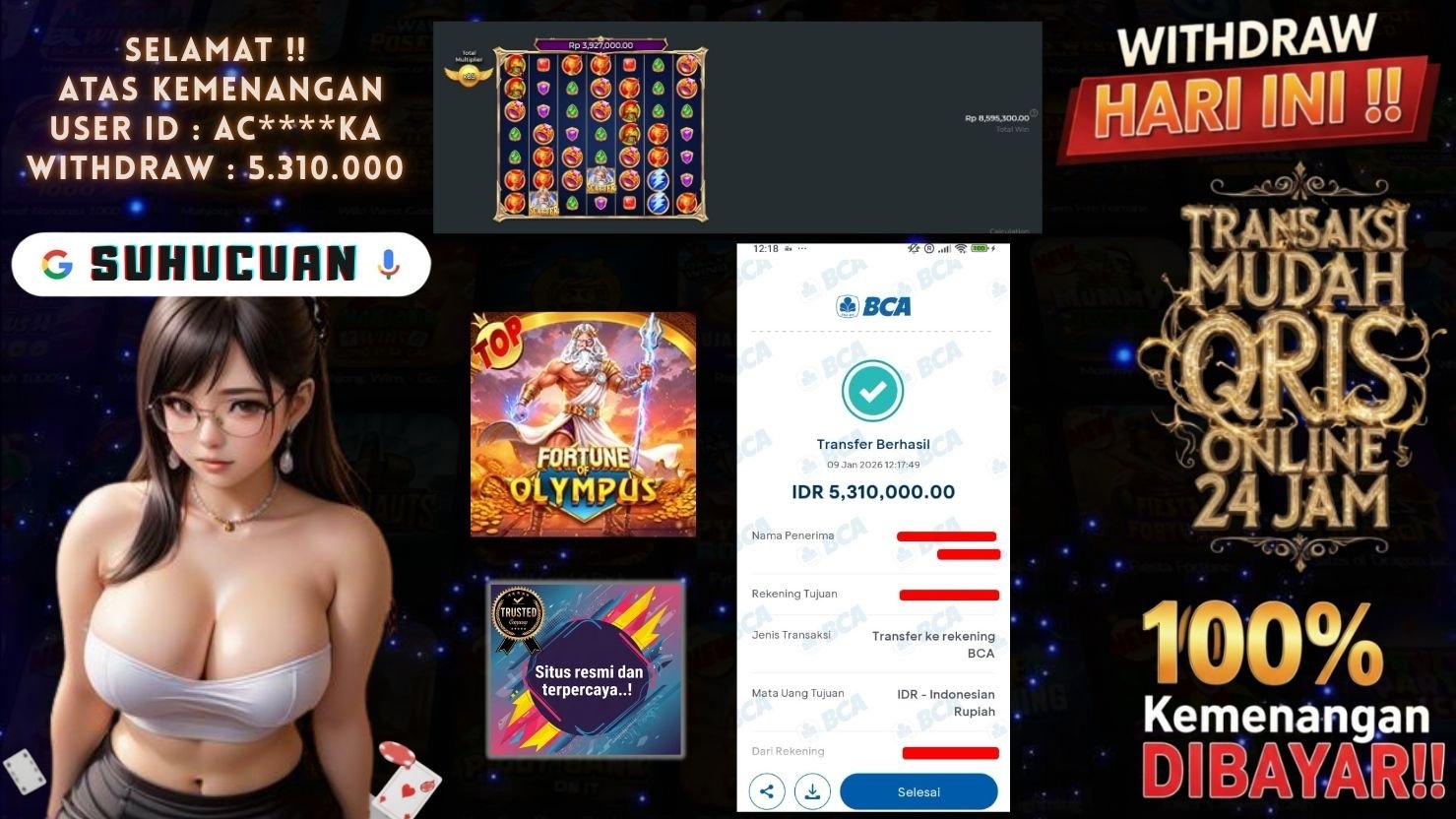 SUHUCUAN JACKPOT SLOT FORTUNE OF OLYMPUS